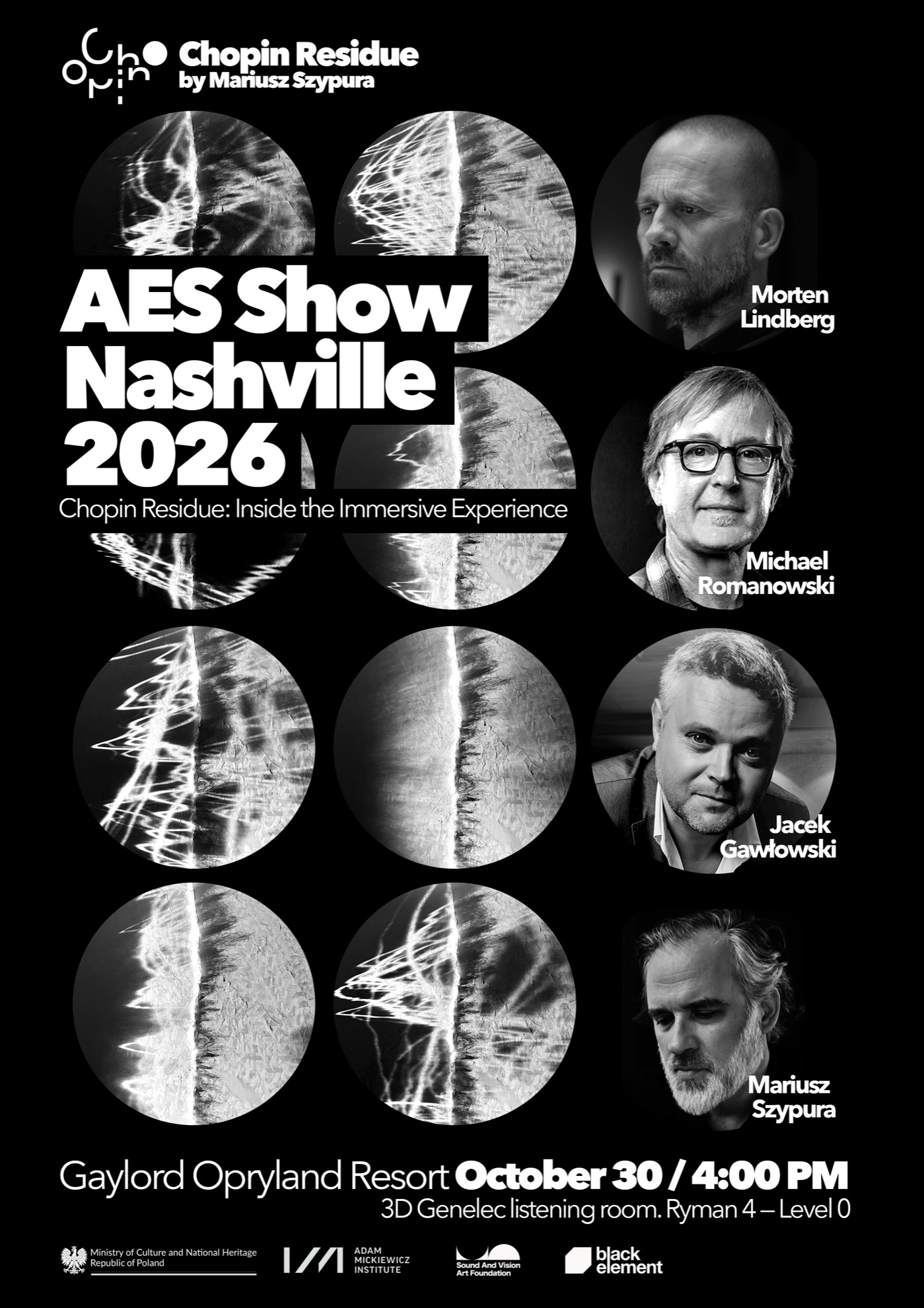AES Show Nashville 2026 Chopin Residue Inside the Immersive Experience panel poster